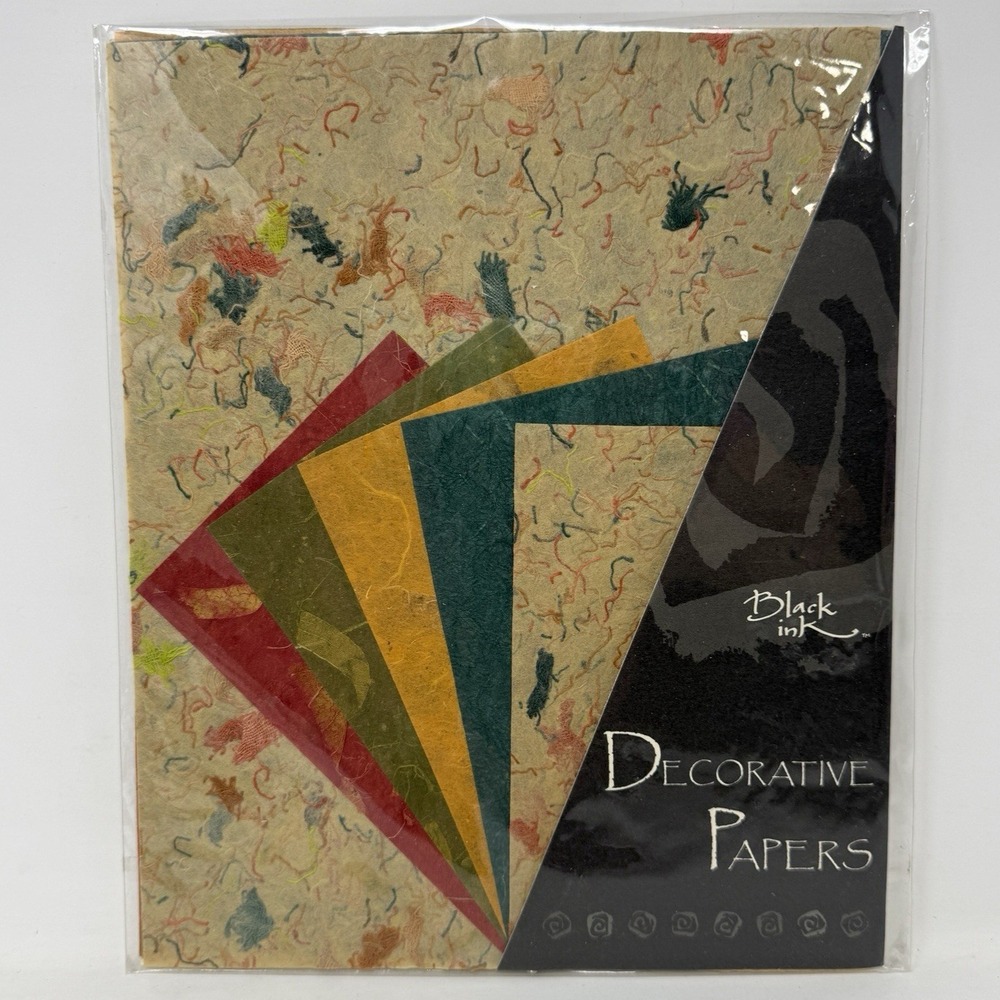Black Ink Decorative Paper Pack - Harvest IN-9913 -‎ (5) 8x10" &  (5) 4x6"